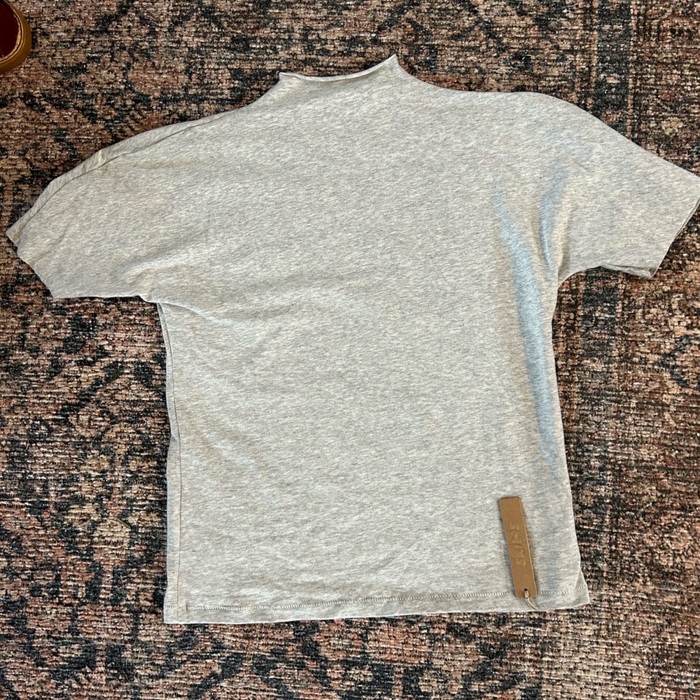 Skims Short Sleeve Mock Neck, Gray, NWT